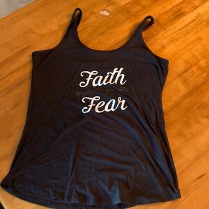 Faith Over Fear Women's Black Tank Top